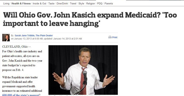 Bill Ryan Quoted in Plain Dealer Medicaid Piece